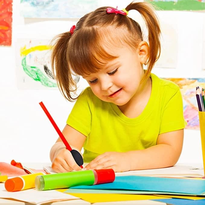 蛋型握筆器/兒童和成人/彩色軟墊支架/手寫、繪畫、著色/ 符合人體工程學/右手或左手/可重複使用-細節圖8