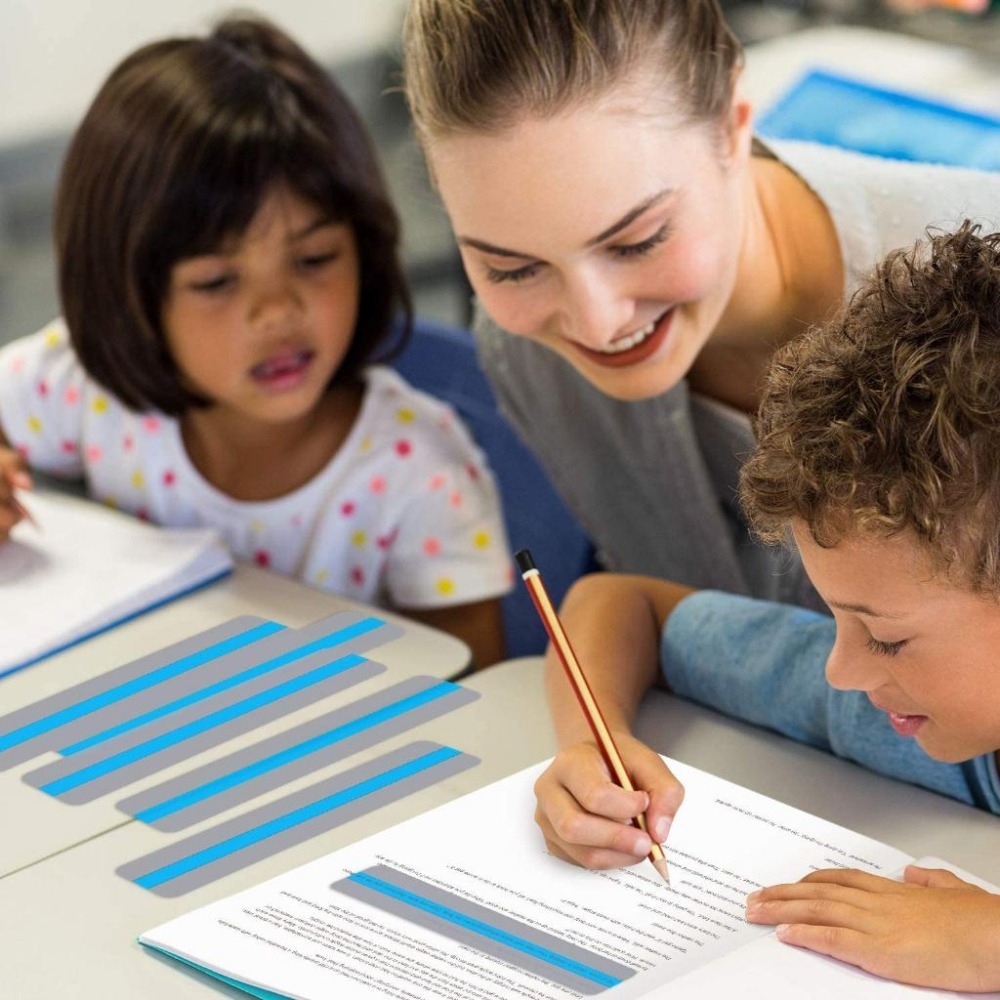 6入藍色閱讀指南條/疊加高亮書籤/閱讀條幫助閱讀障礙/適用注意力缺陷及閱讀障礙/兒童和教師用品-細節圖4