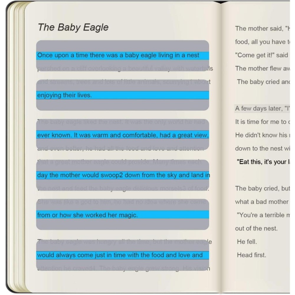 6入藍色閱讀指南條/疊加高亮書籤/閱讀條幫助閱讀障礙/適用注意力缺陷及閱讀障礙/兒童和教師用品-細節圖5