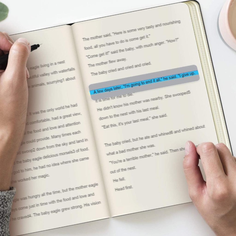 6入藍色閱讀指南條/疊加高亮書籤/閱讀條幫助閱讀障礙/適用注意力缺陷及閱讀障礙/兒童和教師用品-細節圖6