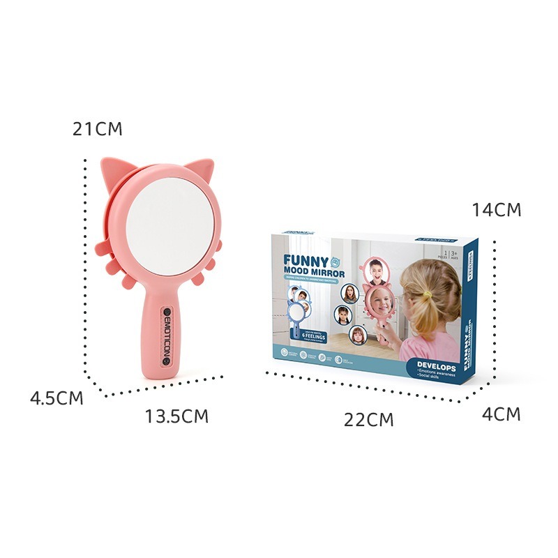 社交情緒學習鏡，便攜式牢不可破的有趣情緒鏡，社交情緒玩具，安靜角落用品，自閉症感官玩具，兒童憤怒管理玩具-細節圖5