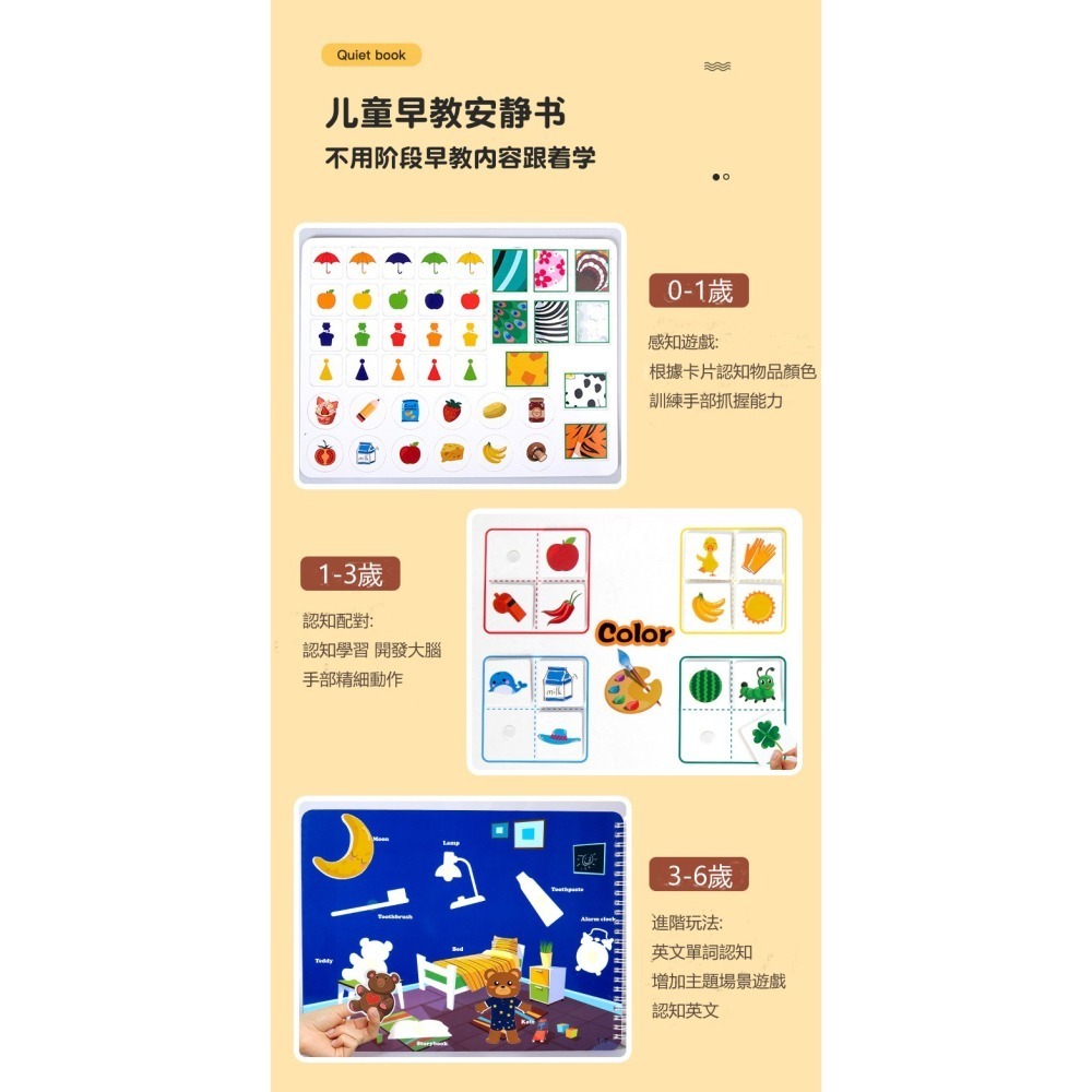 啟蒙早教安靜書 | 幼稚園玩具 | 寶寶魔術貼 | 手撕兒童男女孩拼圖書-細節圖7