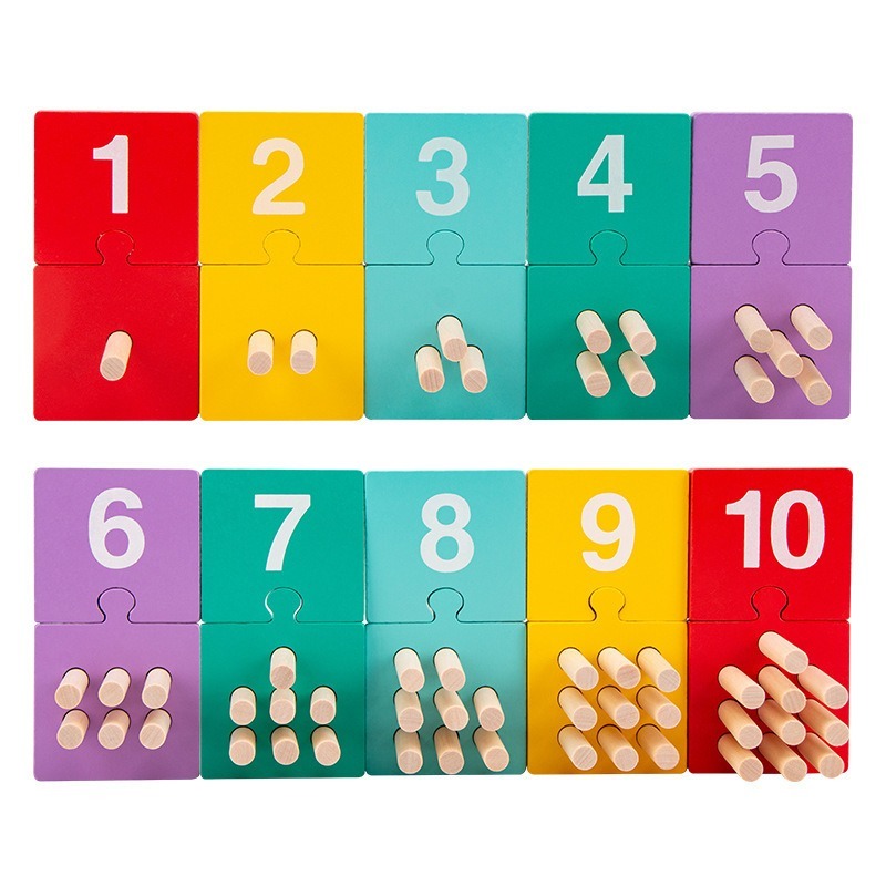小班數字認識教具 | 中班數與量配對益智玩具 | 蒙氏幼兒園數學區域角材料-細節圖6