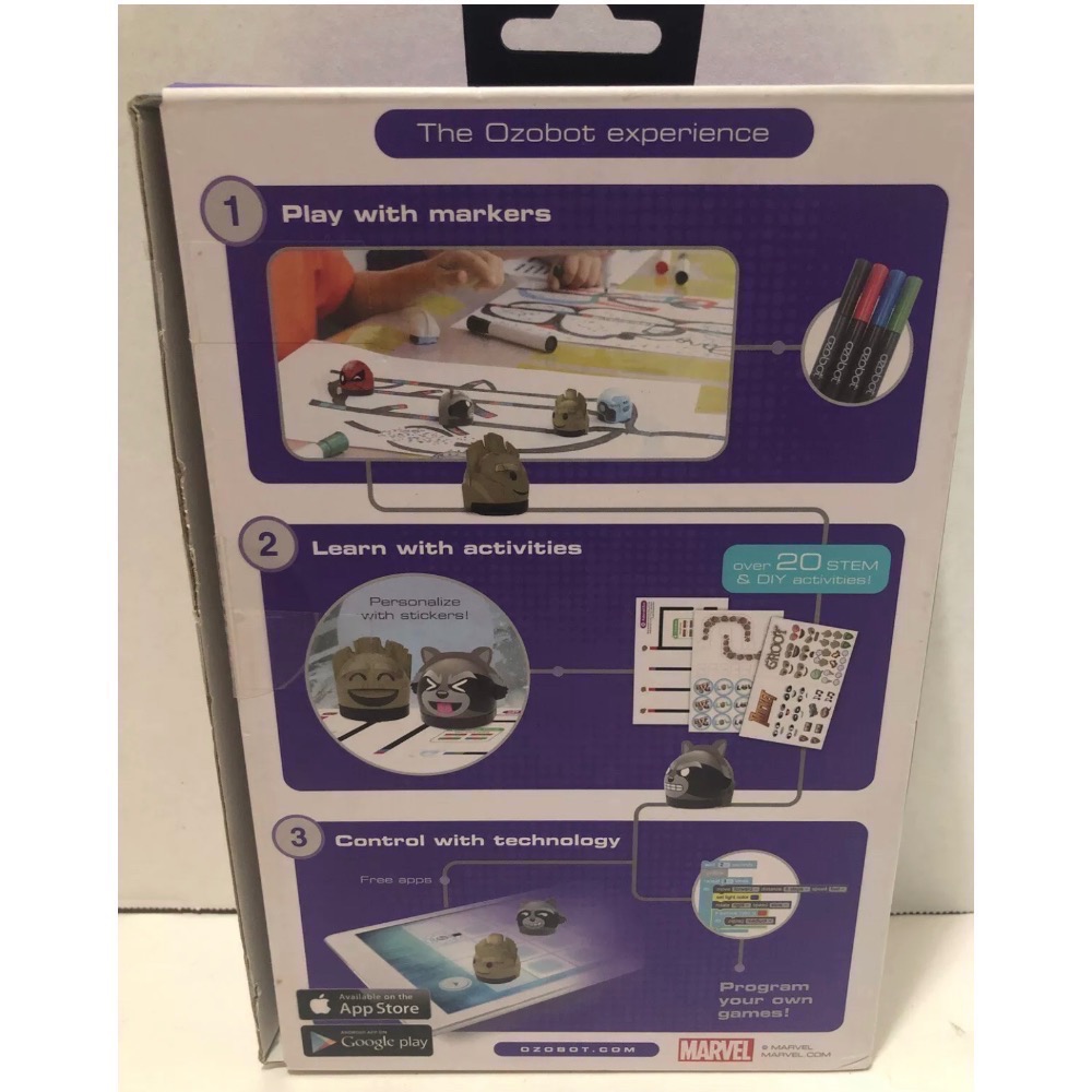 STEM 兒童程式設計教具 Ozobot BIT 2.0 版 (蜘蛛人/火山紅/天空藍/星際守護者）路徑機器人-細節圖7