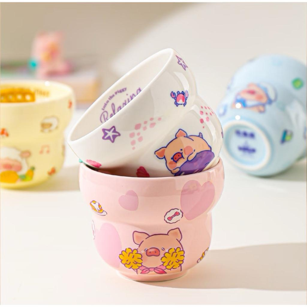 🔥預購🔥川島屋 罐頭煮 LULU豬 陶瓷杯 咖啡杯 水杯 手拿杯-細節圖3