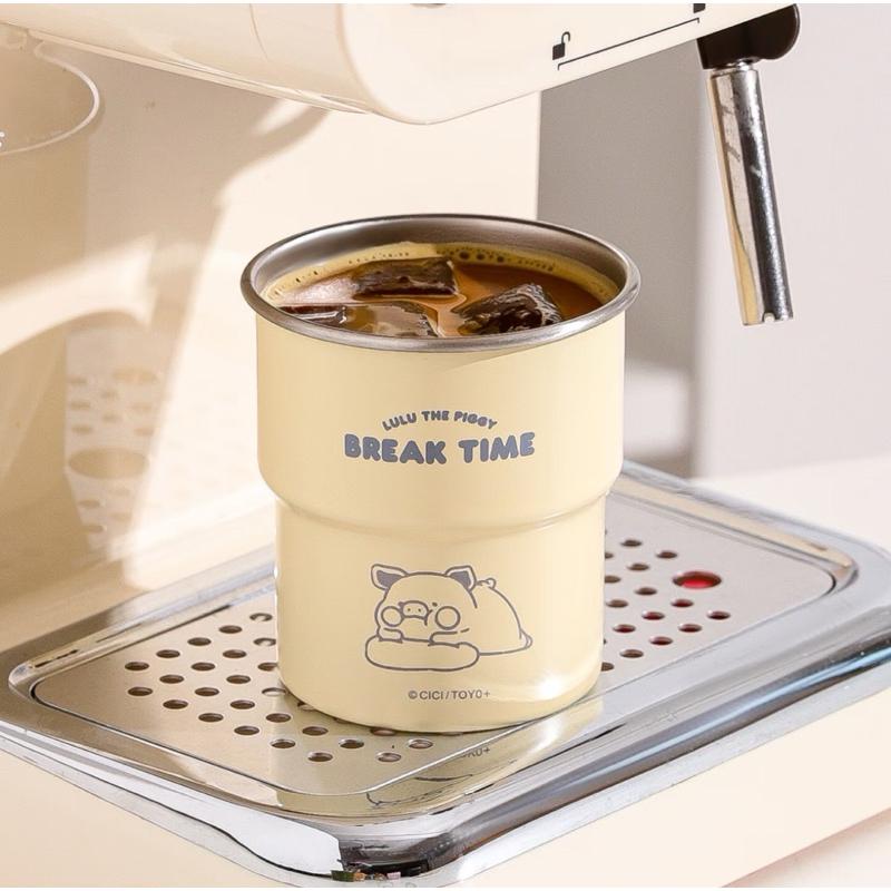 🔥現貨🔥川島屋 罐頭豬 LuLu豬 不鏽鋼杯 水杯 輕巧杯 露營水杯-細節圖6