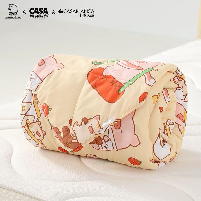🔥預購🔥卡撒天嬌 罐頭豬 LuLu豬 空調被 水洗棉被 薄被 卡通被 夏天涼被-細節圖3