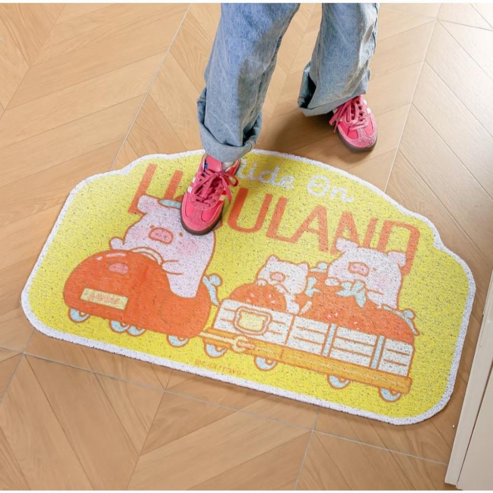 🔥預購🔥川島屋 罐頭豬 LuLu豬 地墊 地毯 防塵防滑 玄關地墊 刮泥地墊-細節圖2