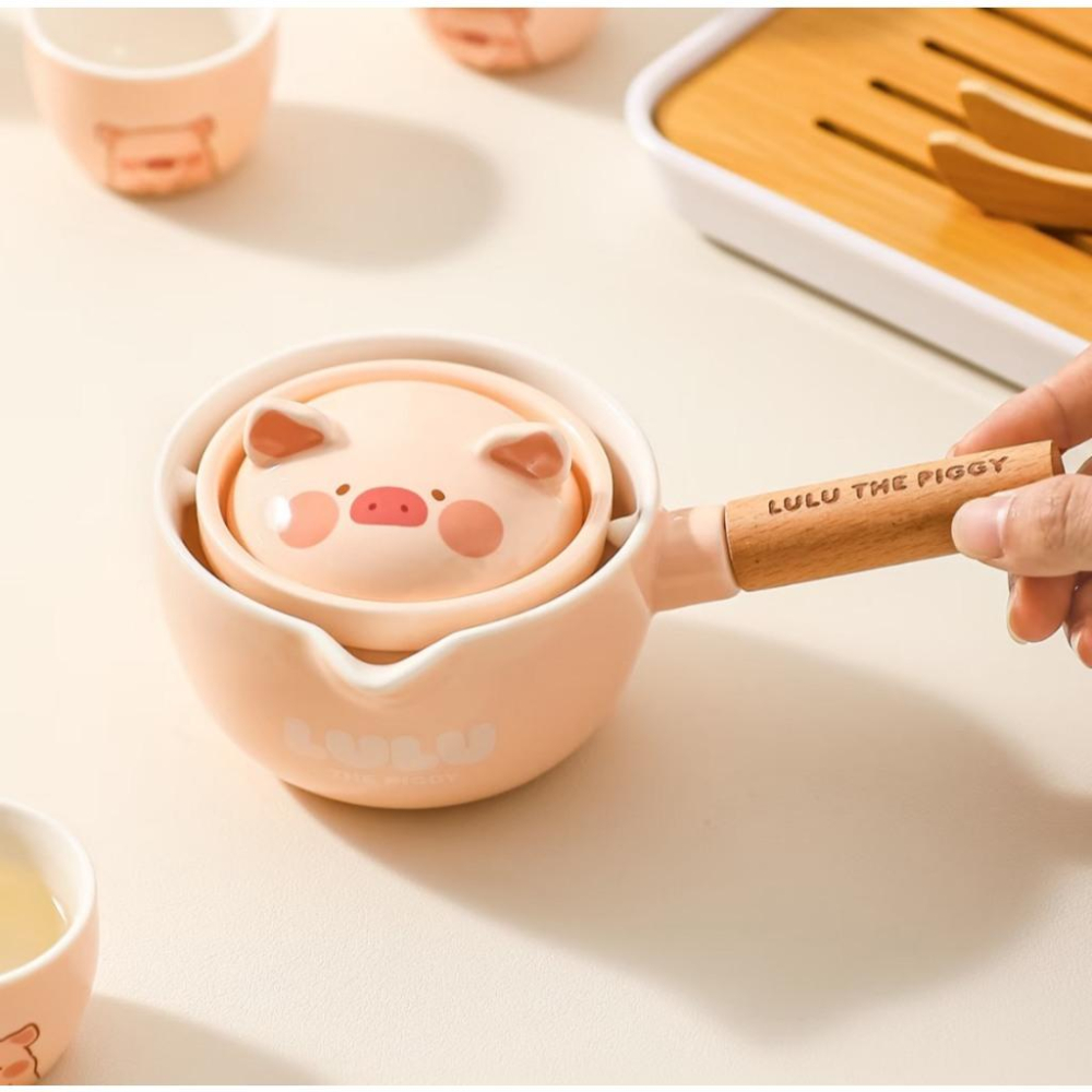 🔥預購🔥川島屋 罐頭豬 LuLu豬 茶具組 泡茶組-細節圖2