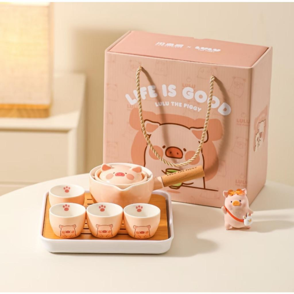 🔥預購🔥川島屋 罐頭豬 LuLu豬 茶具組 泡茶組-細節圖4