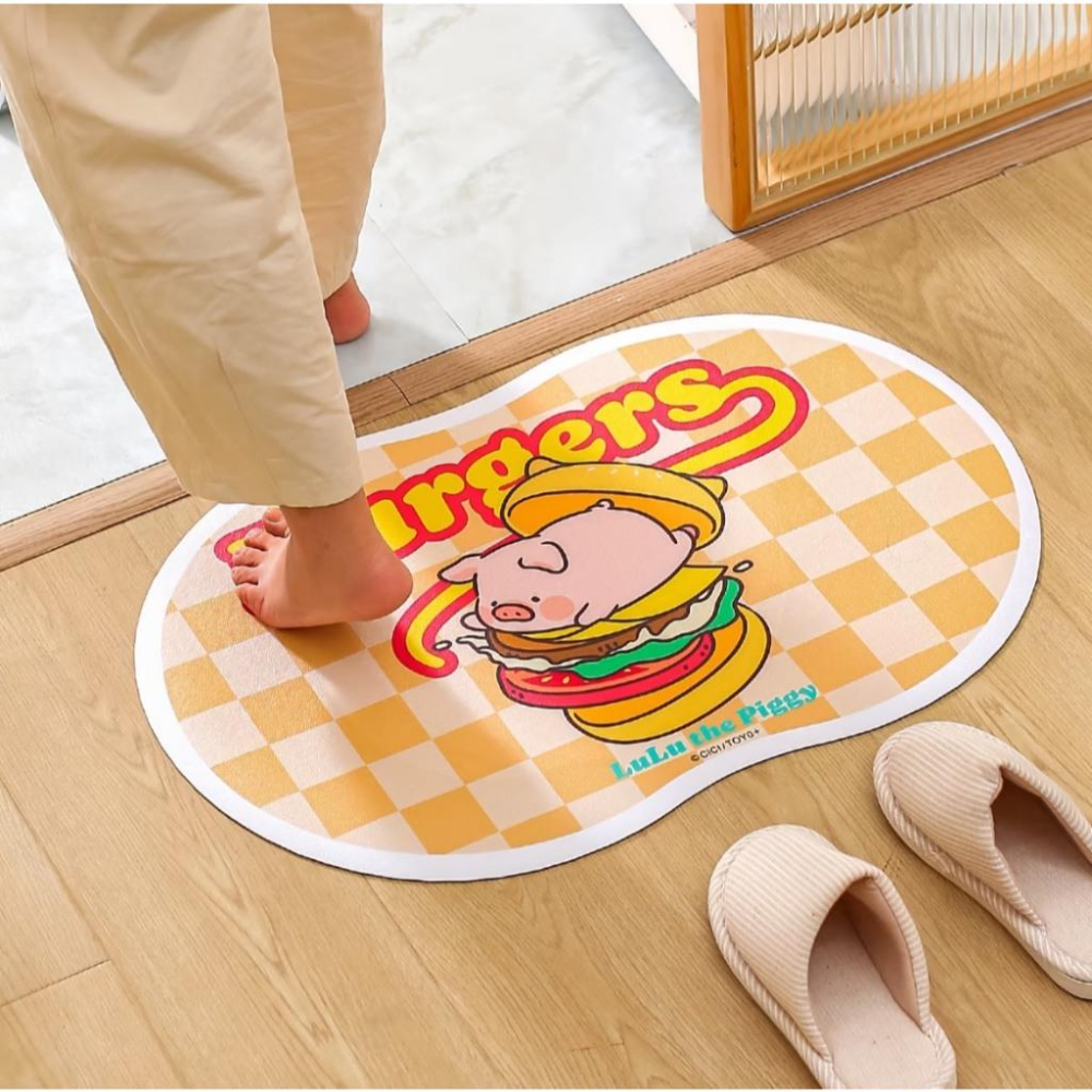 🔥預購🔥川島屋 罐頭豬 LuLu豬 吸水地墊 防滑地墊 防汙地墊 廚房地墊 地墊-細節圖3