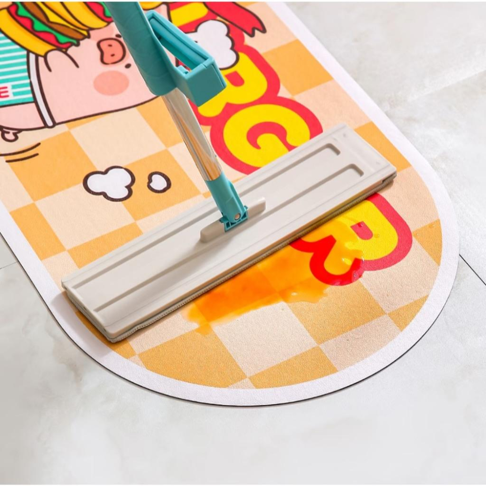 🔥預購🔥川島屋 罐頭豬 LuLu豬 吸水地墊 防滑地墊 防汙地墊 廚房地墊 地墊-細節圖4