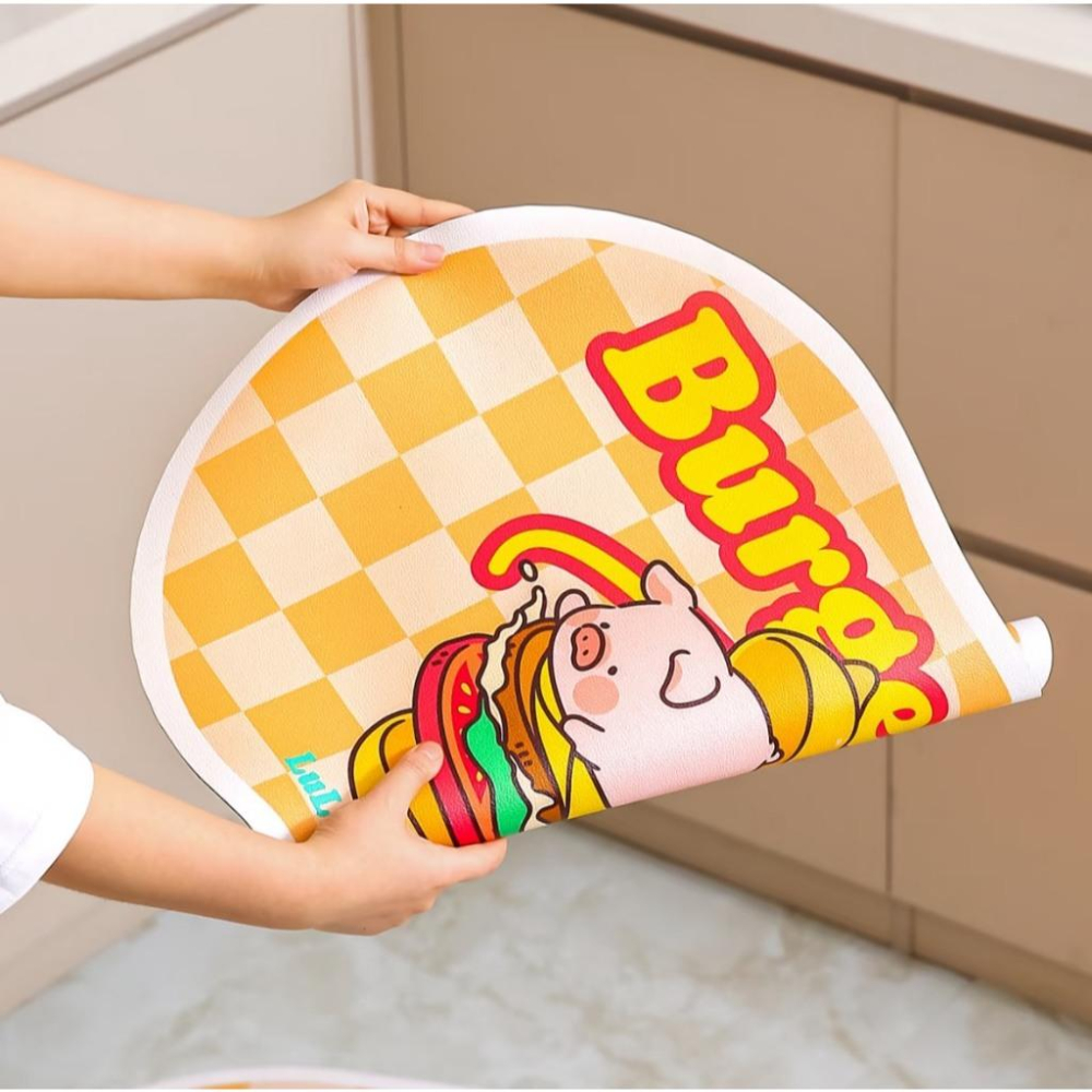 🔥預購🔥川島屋 罐頭豬 LuLu豬 吸水地墊 防滑地墊 防汙地墊 廚房地墊 地墊-細節圖5