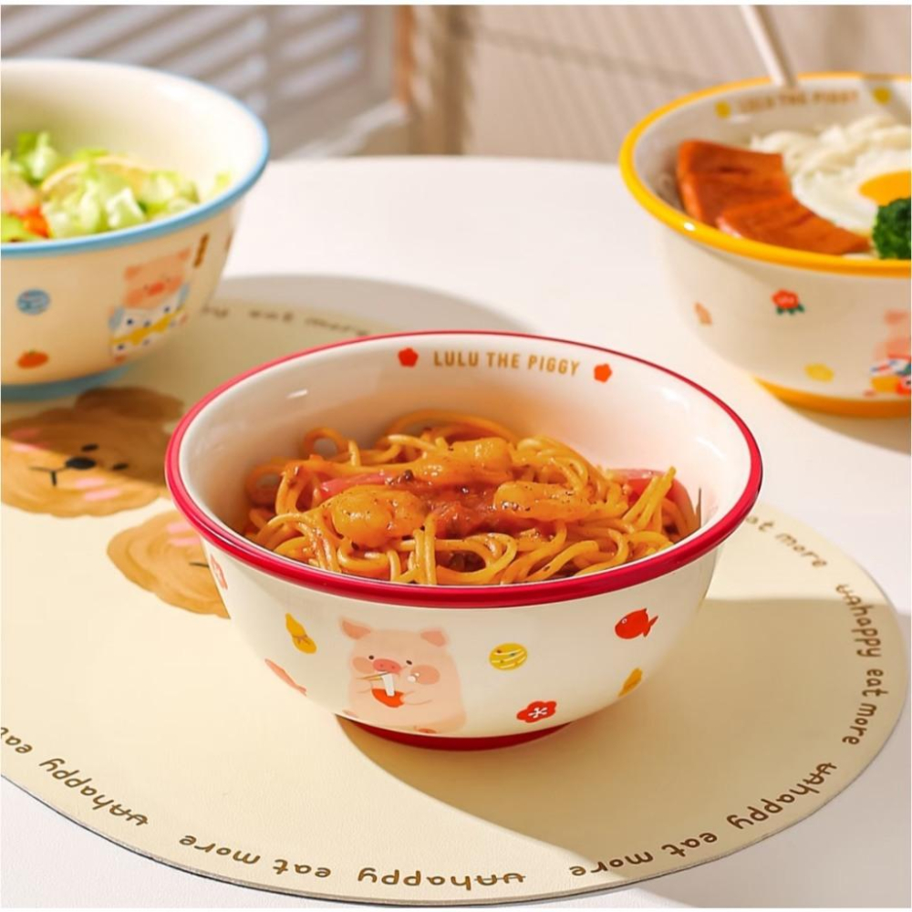 🔥預購🔥川島屋 罐頭豬 LuLu豬 陶瓷碗 湯碗 麵碗 泡麵碗-細節圖5