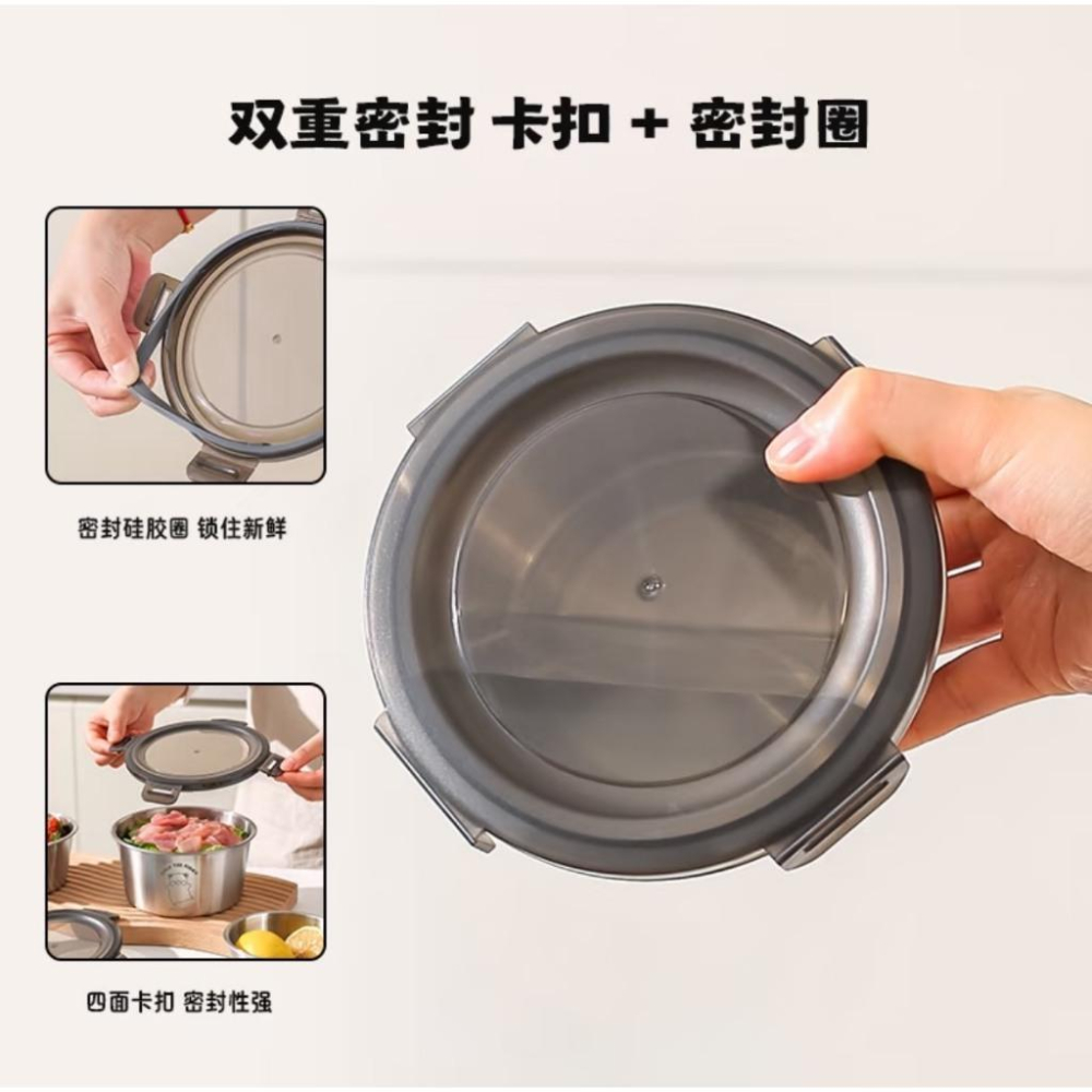 🔥預購🔥川島屋 罐頭豬 LuLu豬 316不繡鋼保鮮盒 便當盒 不鏽鋼便當盒 圓形保鮮盒-細節圖4