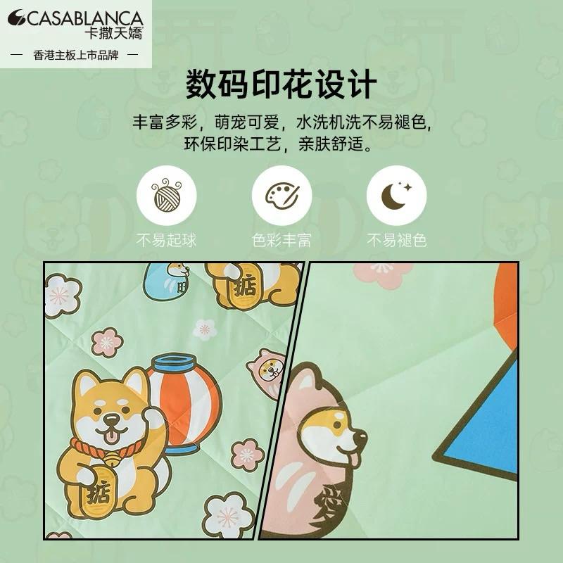 🔥預購🔥卡撒天嬌 柴犬P仔圖案 空調被 水洗棉被 薄被 卡通被 夏天涼被-細節圖2