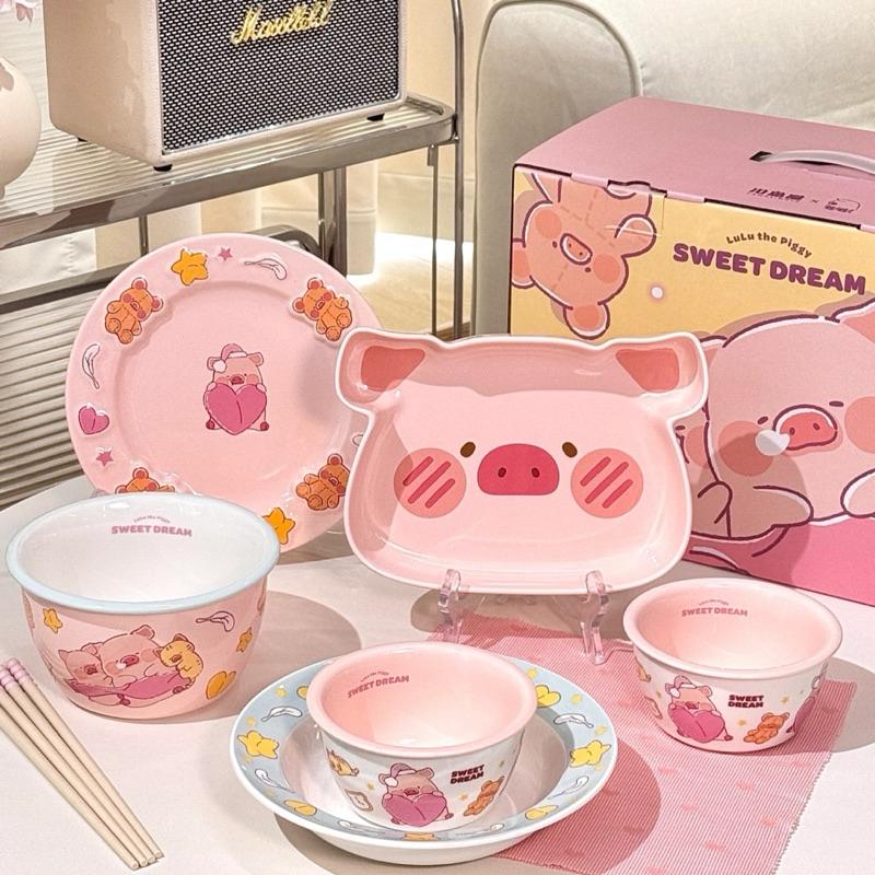 🔥單購區現貨🔥川島屋 罐頭豬 LuLu豬餐具 碗碟 喬遷禮-細節圖4