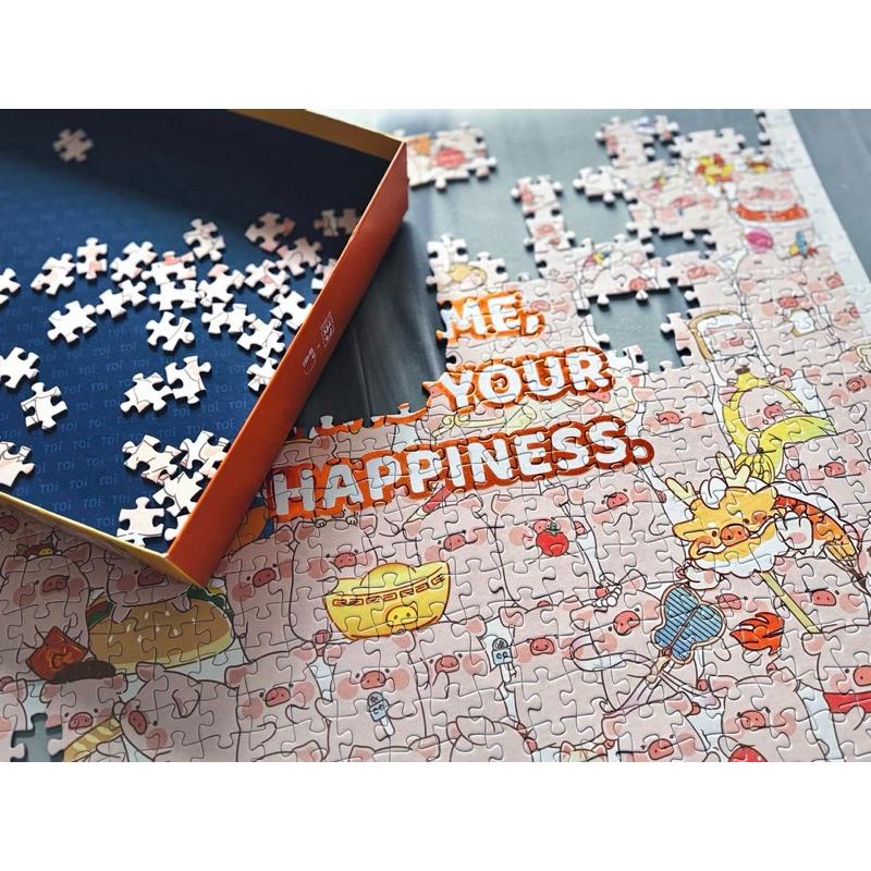 🔥預購🔥九木雜物社 罐頭豬 LuLu豬 百豬拼圖 1000片 送禮-細節圖7