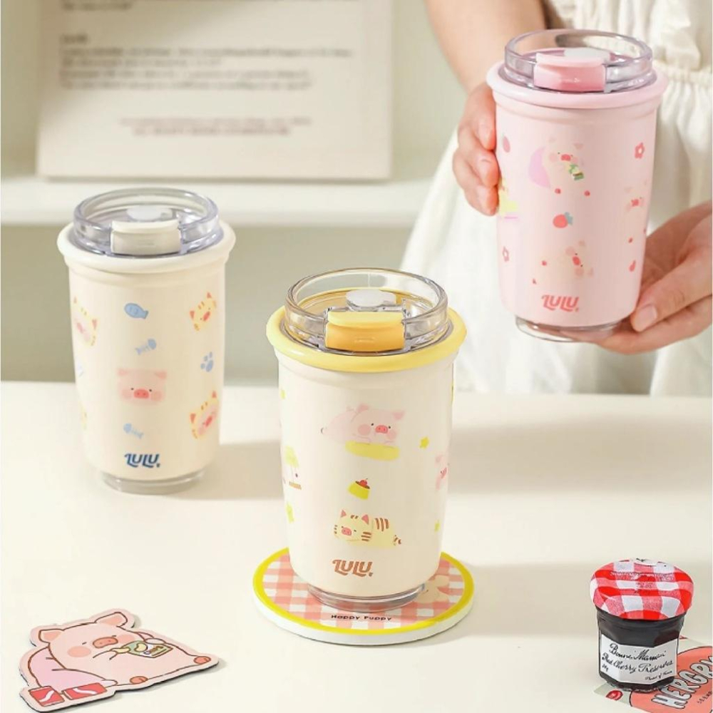 🔥現貨+預購🔥川島屋 罐頭豬 LuLu豬 吸管杯 水杯 保溫杯-細節圖2