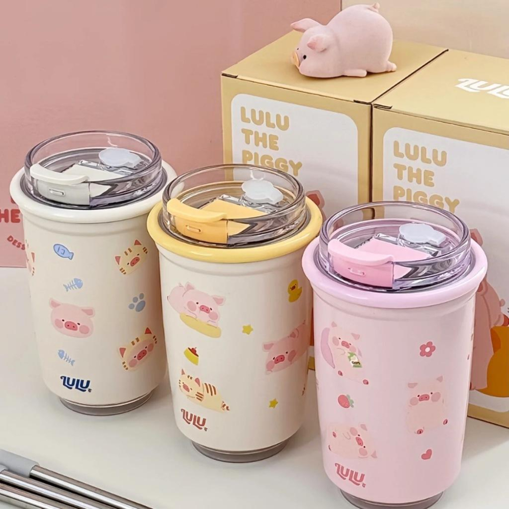 🔥現貨+預購🔥川島屋 罐頭豬 LuLu豬 吸管杯 水杯 保溫杯-細節圖3