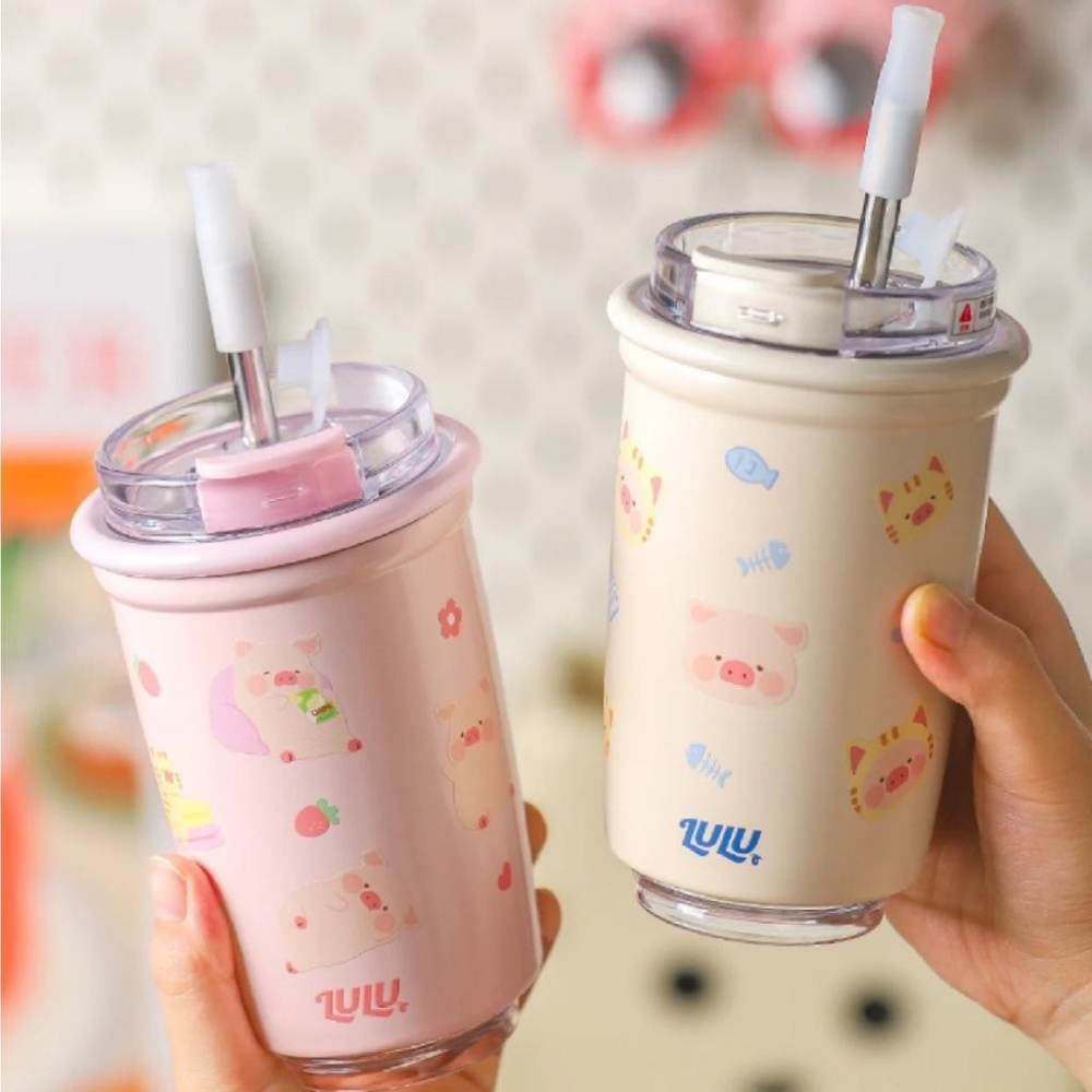 🔥現貨+預購🔥川島屋 罐頭豬 LuLu豬 吸管杯 水杯 保溫杯-細節圖4