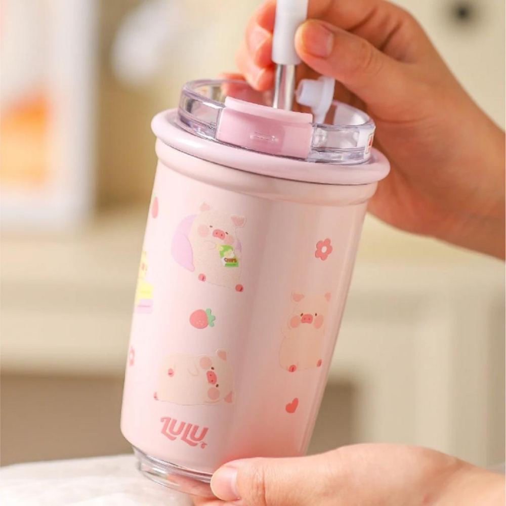 🔥現貨+預購🔥川島屋 罐頭豬 LuLu豬 吸管杯 水杯 保溫杯-細節圖6