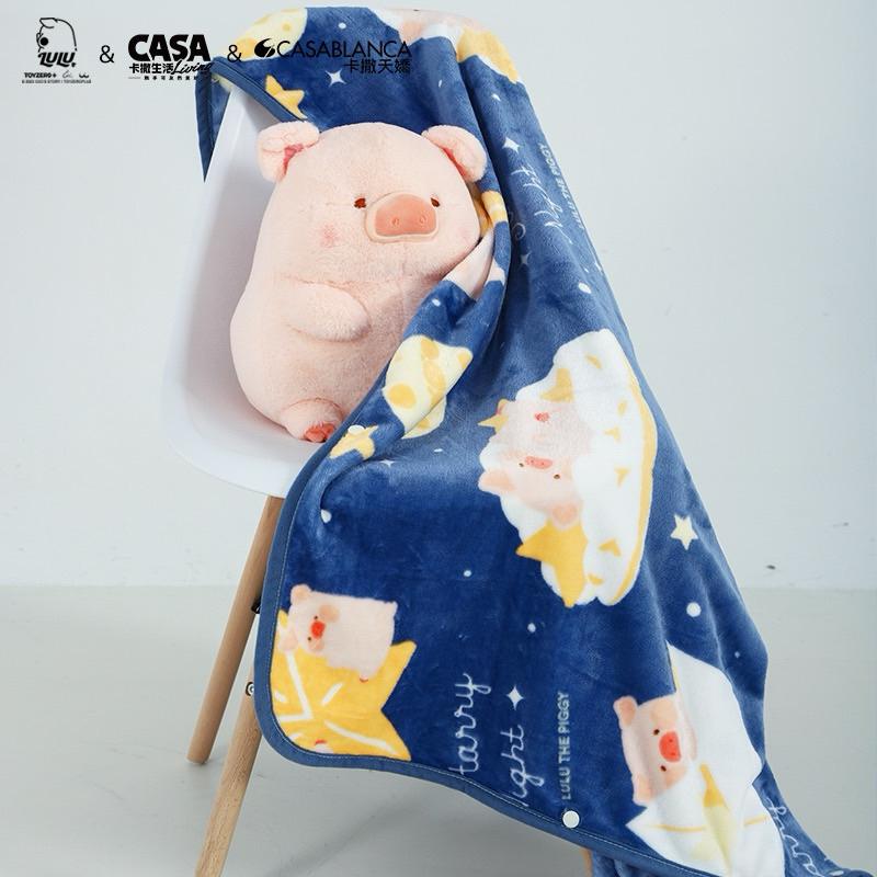 🔥預購🔥卡撒天嬌 罐頭豬 LuLu豬 午休毯 披肩毯 沙發毯-細節圖3