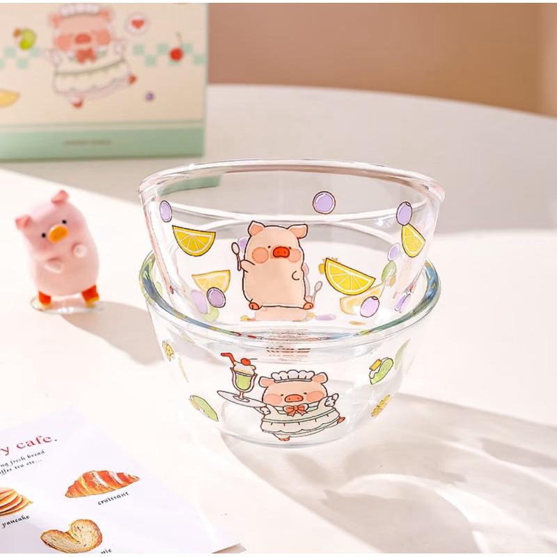🔥現貨🔥川島屋 罐頭豬 LuLu豬 沙拉碗 玻璃沙拉碗 玻璃碗 水果碗 打蛋碗-細節圖6