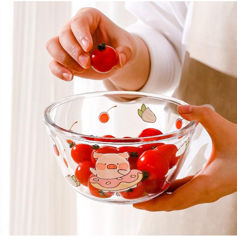 🔥現貨🔥川島屋 罐頭豬 LuLu豬 沙拉碗 玻璃沙拉碗 玻璃碗 水果碗 打蛋碗-細節圖7