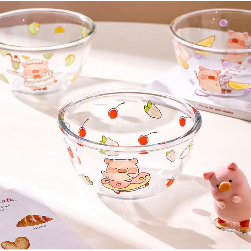 🔥現貨🔥川島屋 罐頭豬 LuLu豬 沙拉碗 玻璃沙拉碗 玻璃碗 水果碗 打蛋碗-細節圖9