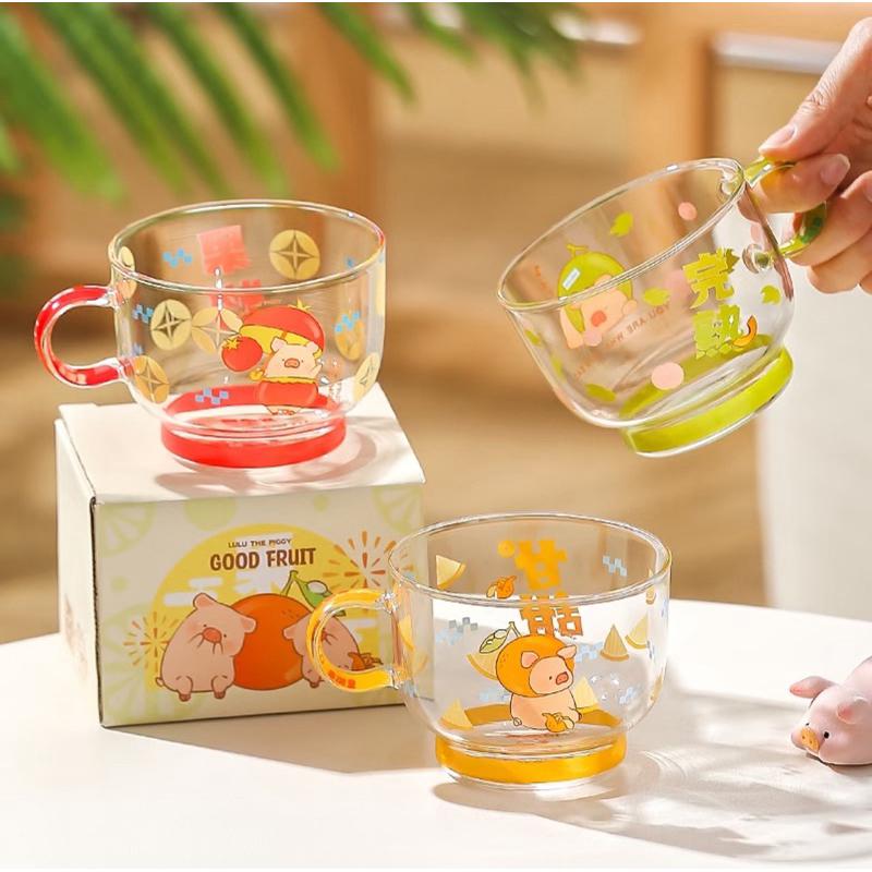 🔥現貨🔥川島屋 罐頭豬 LuLu豬 玻璃杯 水杯 牛奶杯 水果杯-細節圖2