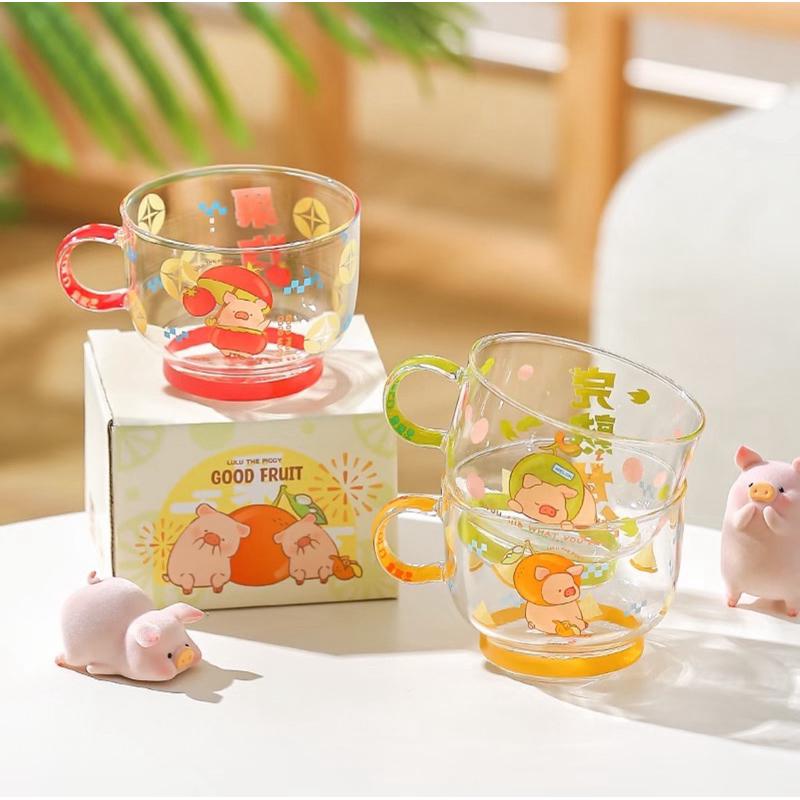 🔥現貨🔥川島屋 罐頭豬 LuLu豬 玻璃杯 水杯 牛奶杯 水果杯-細節圖3