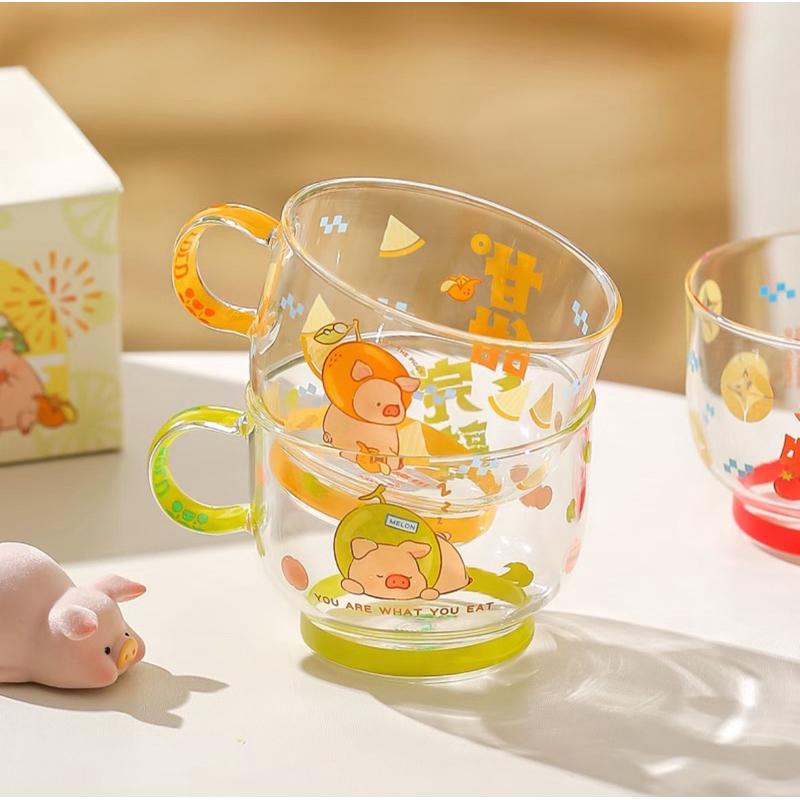 🔥現貨🔥川島屋 罐頭豬 LuLu豬 玻璃杯 水杯 牛奶杯 水果杯-細節圖4