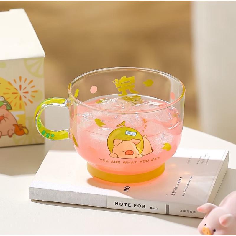 🔥現貨🔥川島屋 罐頭豬 LuLu豬 玻璃杯 水杯 牛奶杯 水果杯-細節圖5