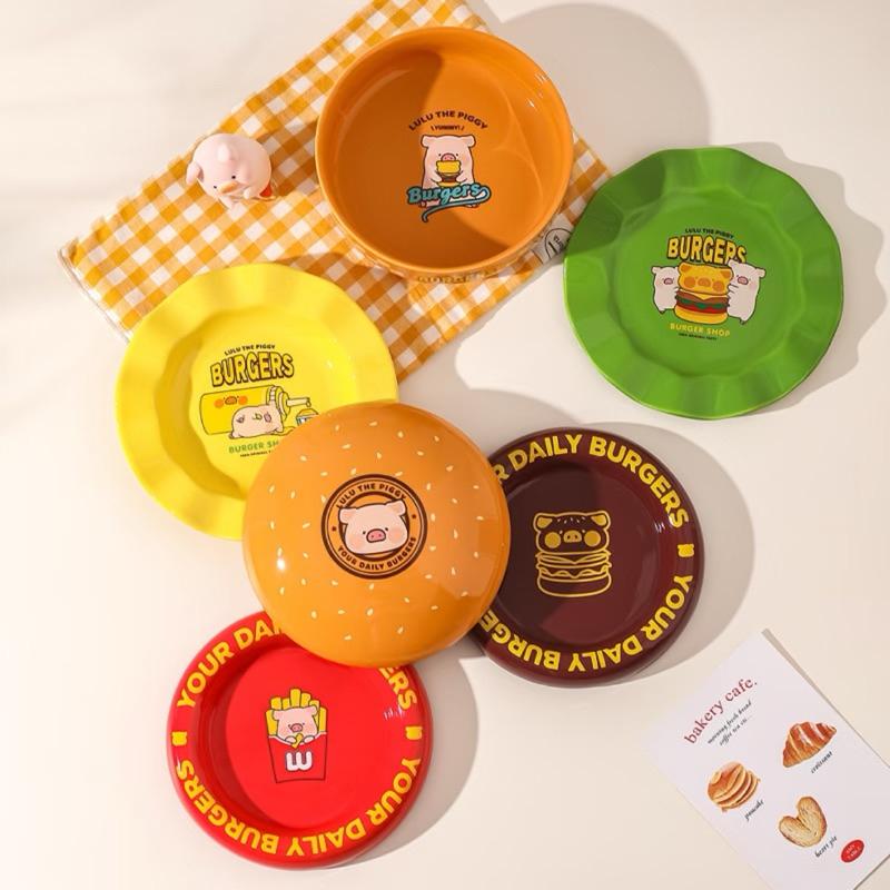 🔥現貨🔥川島屋 罐頭豬 LuLu豬 漢堡餐具 餐盤 碗盤 碗碟套組-細節圖3