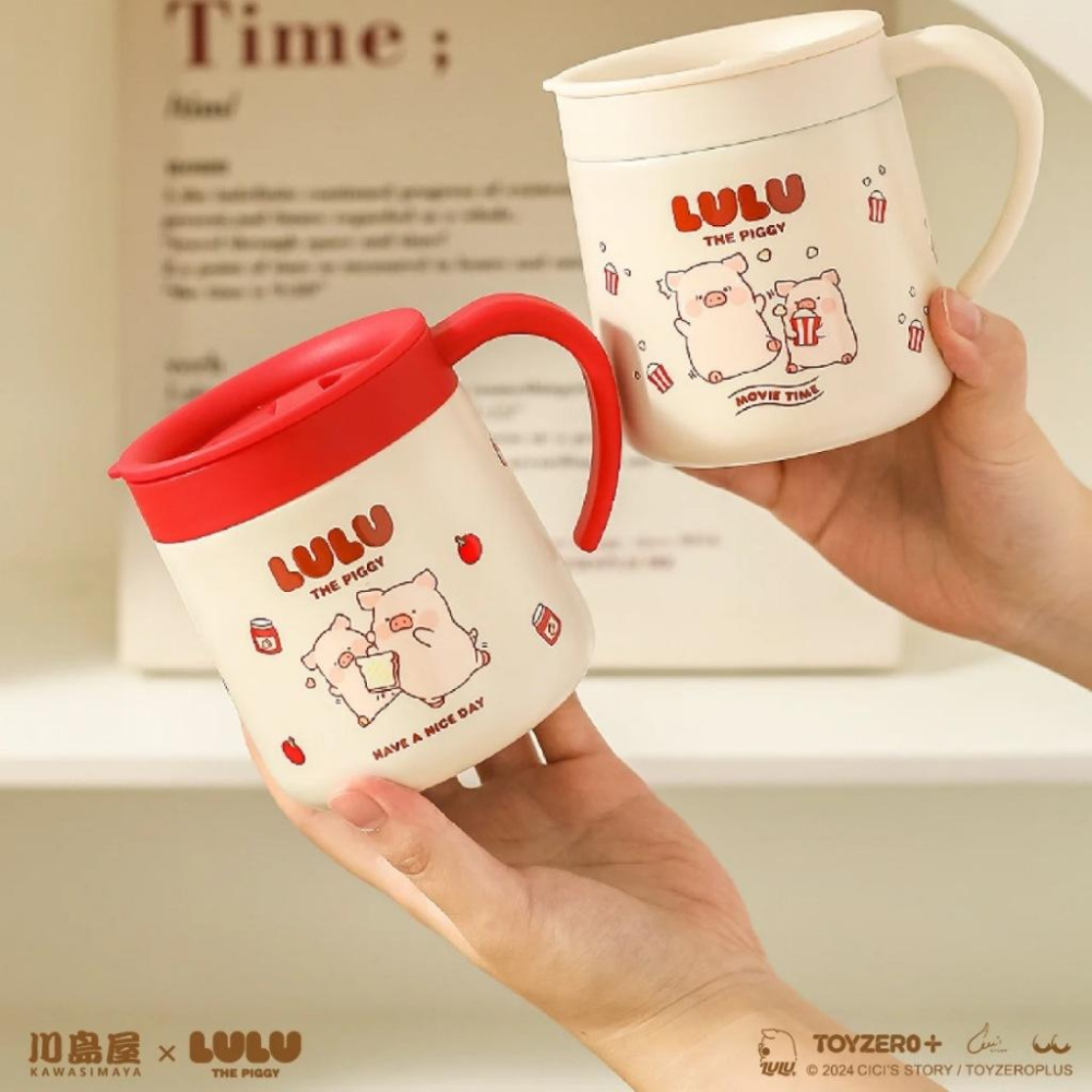 🔥現貨🔥川島屋 罐頭豬 LuLu豬 保溫咖啡杯 保溫杯 不鏽鋼咖啡杯-細節圖2