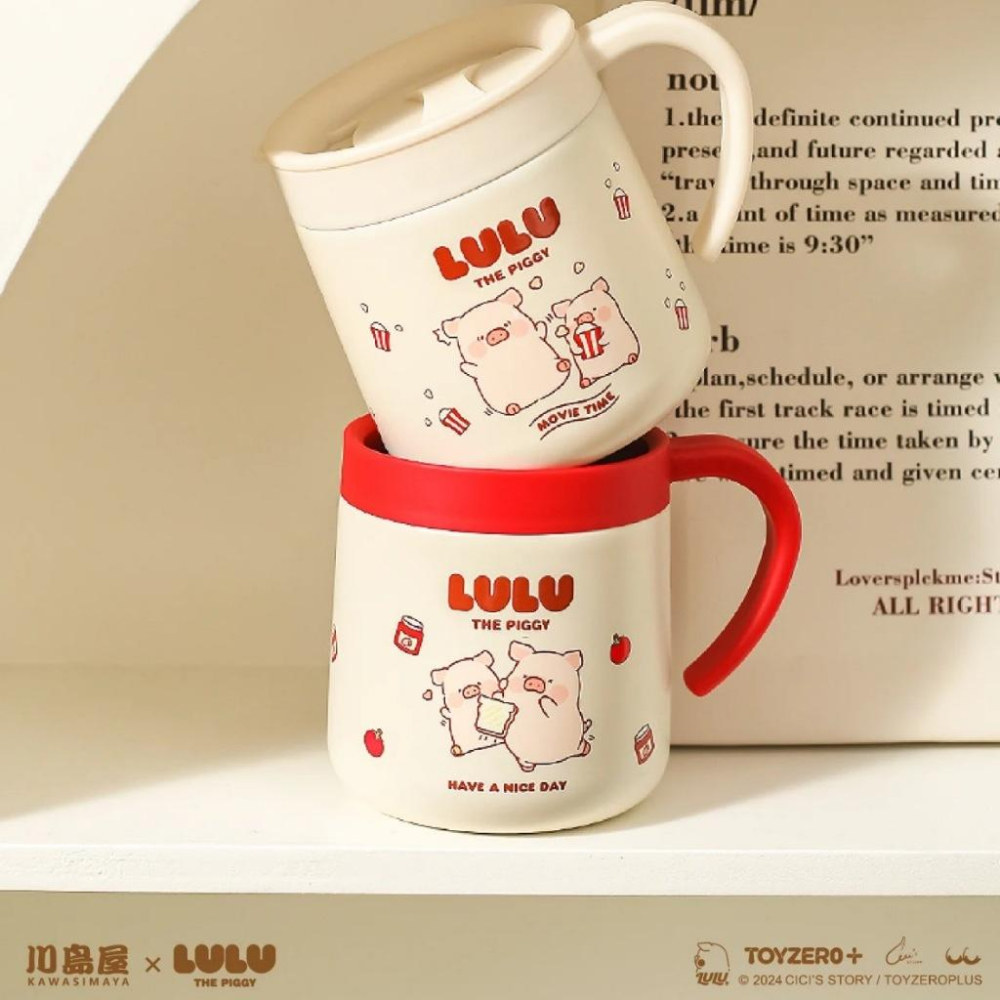 🔥現貨🔥川島屋 罐頭豬 LuLu豬 保溫咖啡杯 保溫杯 不鏽鋼咖啡杯-細節圖3