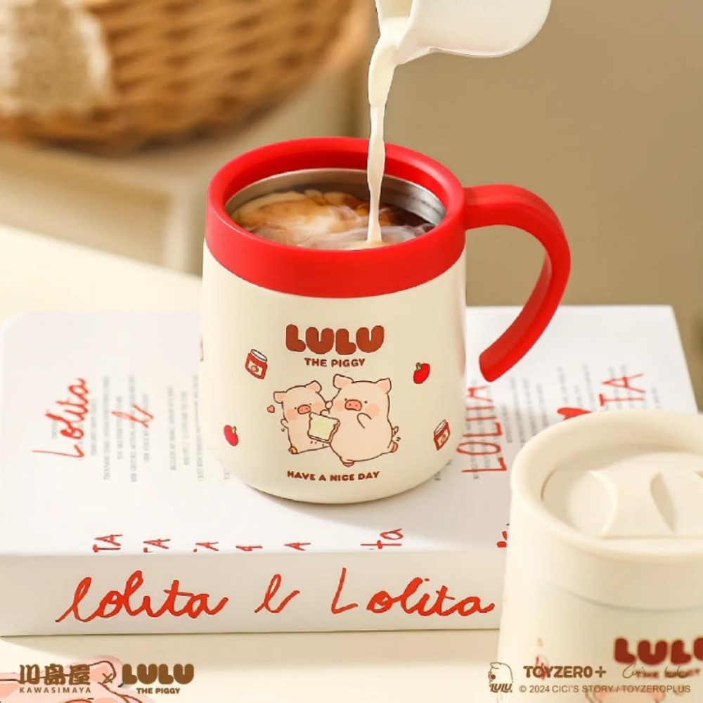 🔥現貨🔥川島屋 罐頭豬 LuLu豬 保溫咖啡杯 保溫杯 不鏽鋼咖啡杯-細節圖5