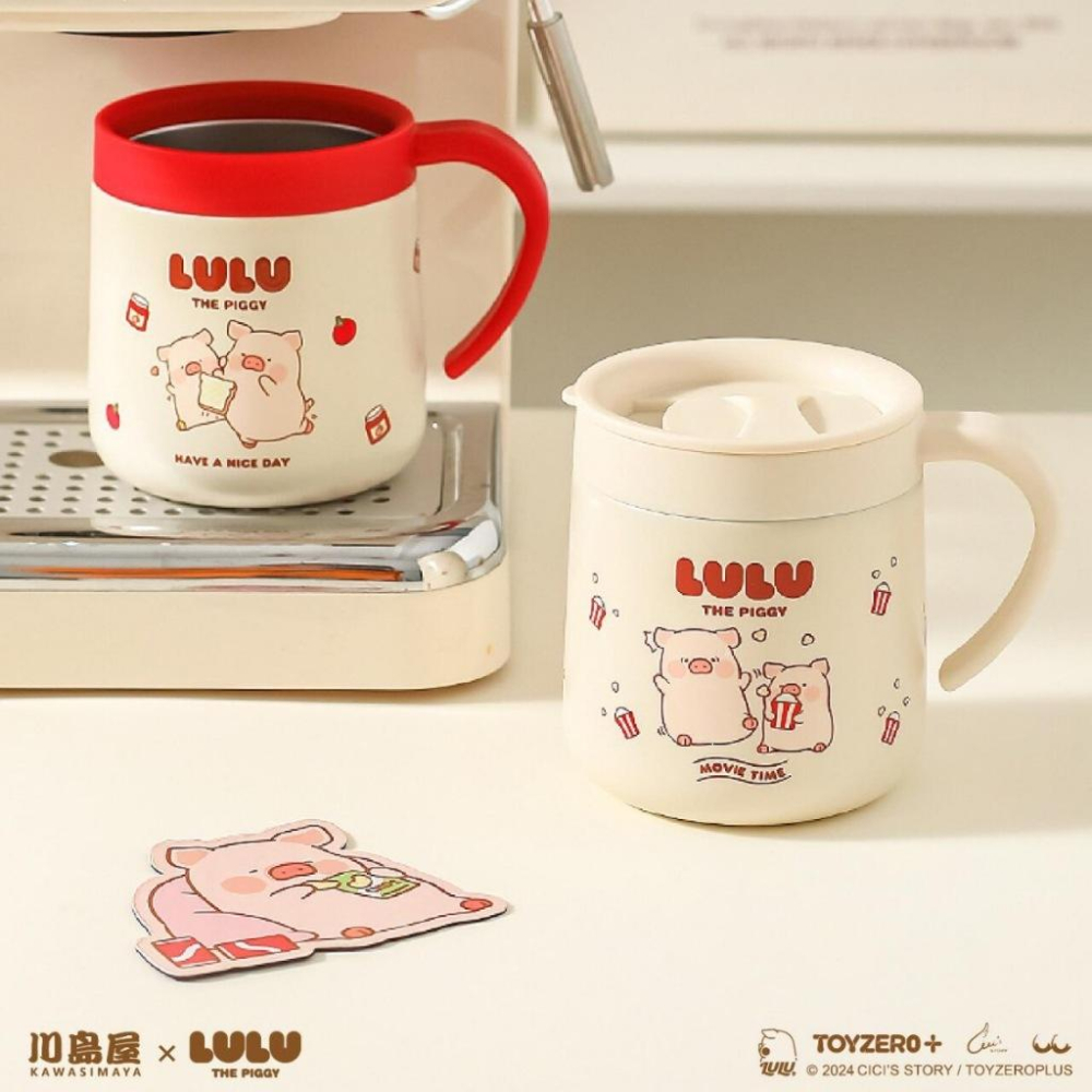 🔥現貨🔥川島屋 罐頭豬 LuLu豬 保溫咖啡杯 保溫杯 不鏽鋼咖啡杯-細節圖6
