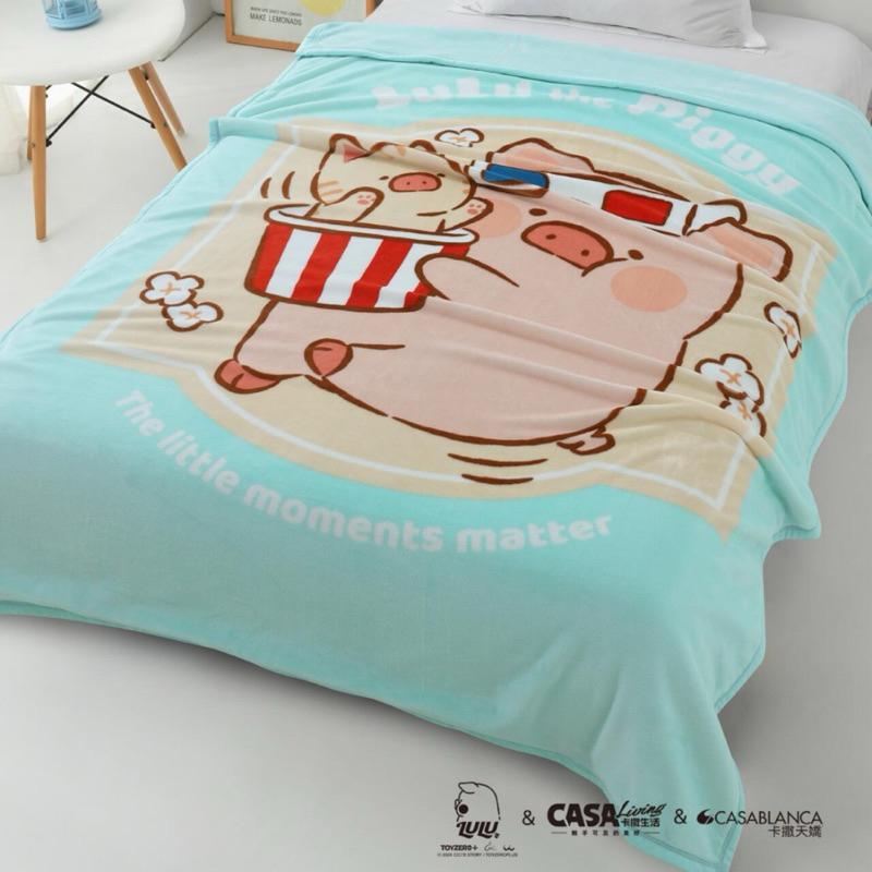 🔥現貨🔥卡撒天嬌 罐頭豬 LuLu豬 毛毯 加厚冬季毯 沙發毯-細節圖2