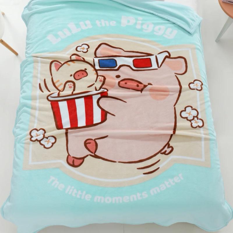 🔥現貨🔥卡撒天嬌 罐頭豬 LuLu豬 毛毯 加厚冬季毯 沙發毯-細節圖3
