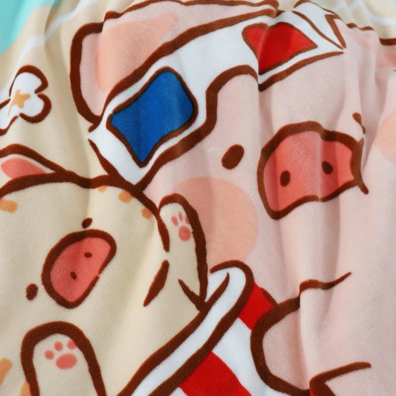 🔥現貨🔥卡撒天嬌 罐頭豬 LuLu豬 毛毯 加厚冬季毯 沙發毯-細節圖4