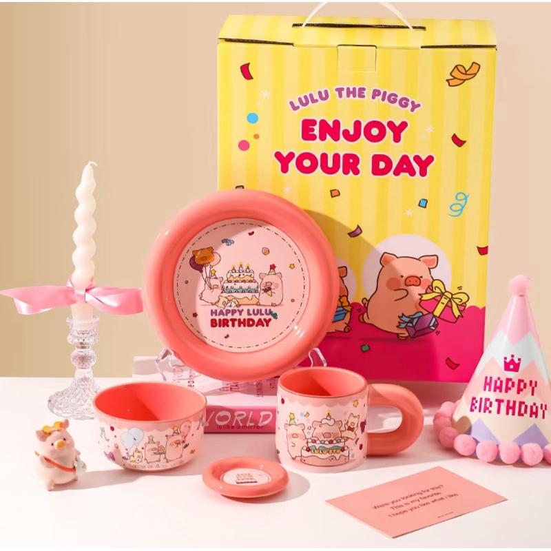 🔥預購🔥川島屋 罐頭豬 LuLu豬 生日系列餐具組 碗 盤 馬克杯-細節圖3