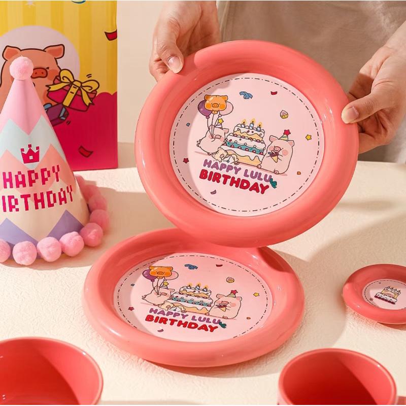 🔥預購🔥川島屋 罐頭豬 LuLu豬 生日系列餐具組 碗 盤 馬克杯-細節圖4