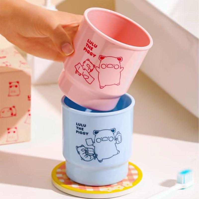 🔥現貨+預購🔥川島屋 罐頭豬 LuLu豬 漱口杯 牙刷杯 塑膠杯 情侶漱口杯 浴室好物-細節圖2