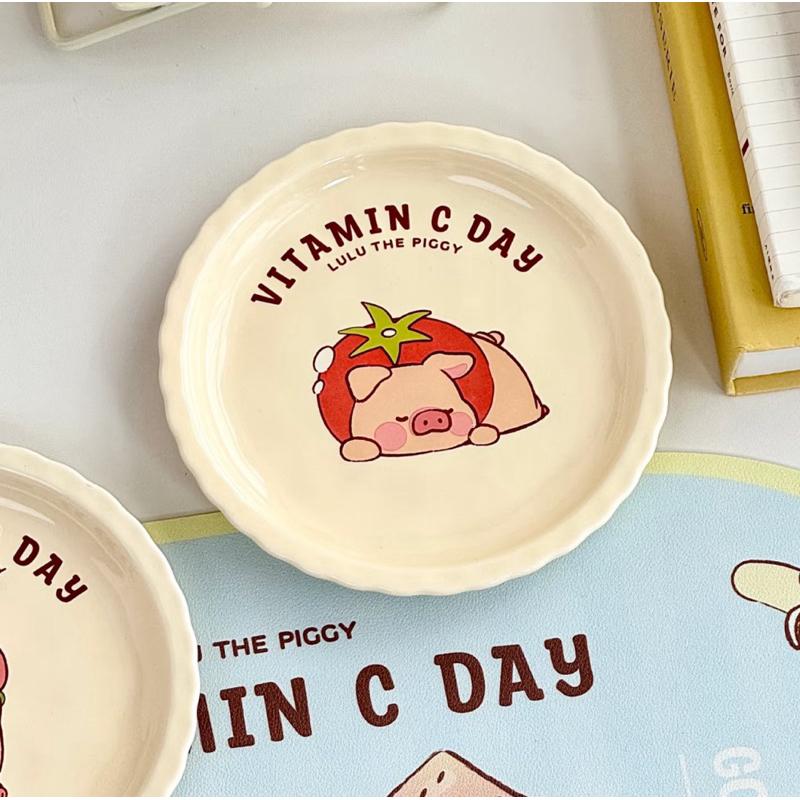 🔥現貨🔥川島屋 罐頭豬 LuLu豬 菜盤 菜碟 零食盤 水果盤 吐骨碟 盤子-細節圖2