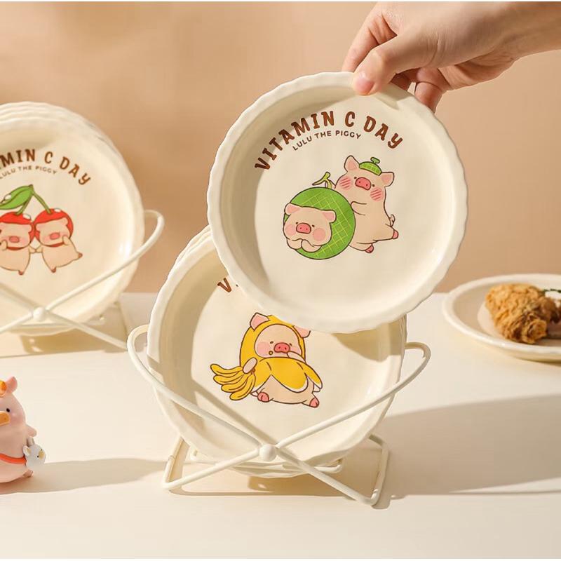 🔥現貨🔥川島屋 罐頭豬 LuLu豬 菜盤 菜碟 零食盤 水果盤 吐骨碟 盤子-細節圖6