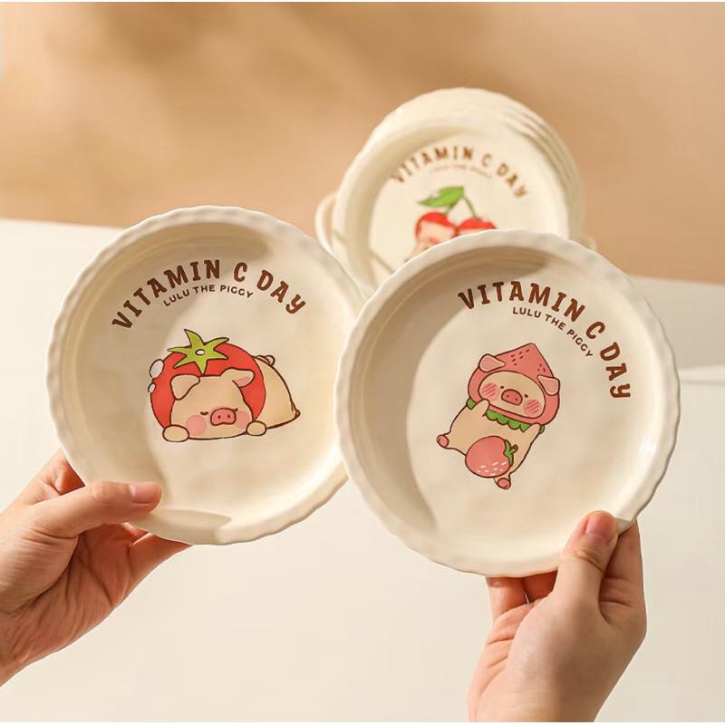 🔥現貨🔥川島屋 罐頭豬 LuLu豬 菜盤 菜碟 零食盤 水果盤 吐骨碟 盤子-細節圖7