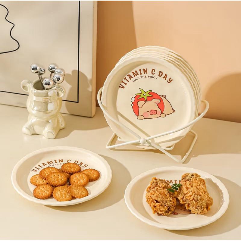 🔥現貨🔥川島屋 罐頭豬 LuLu豬 菜盤 菜碟 零食盤 水果盤 吐骨碟 盤子-細節圖8