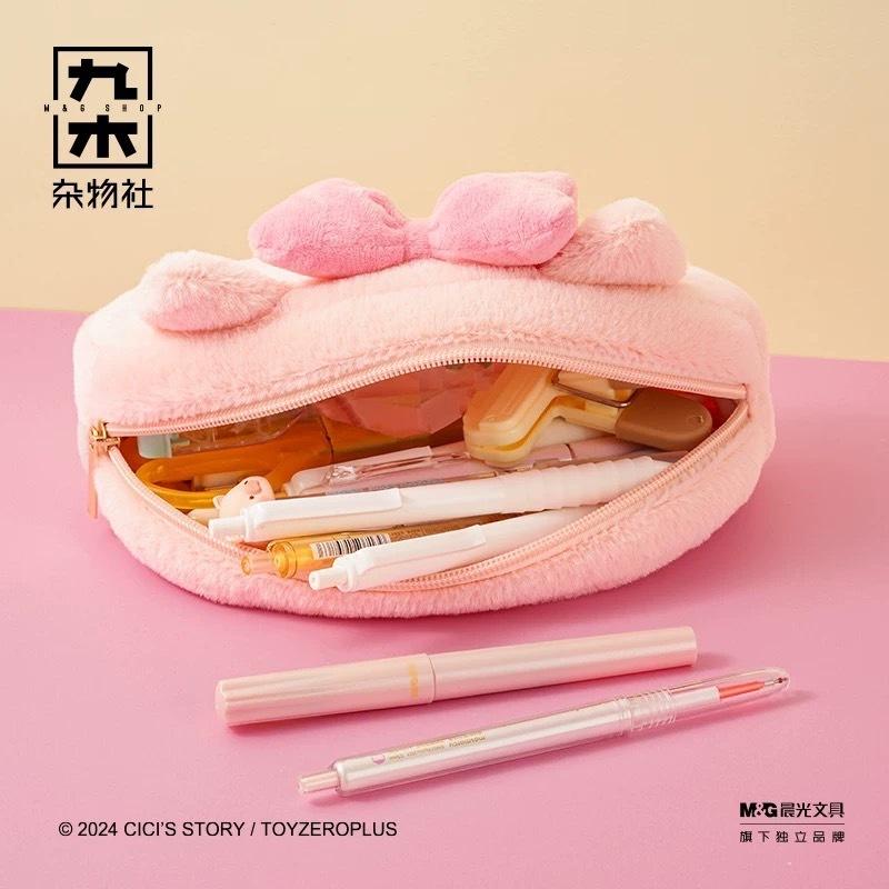 🔥現貨🔥九木雜物社 罐頭豬 LuLu豬 筆袋 毛絨筆袋 造型筆袋 化妝包 收納包-細節圖3